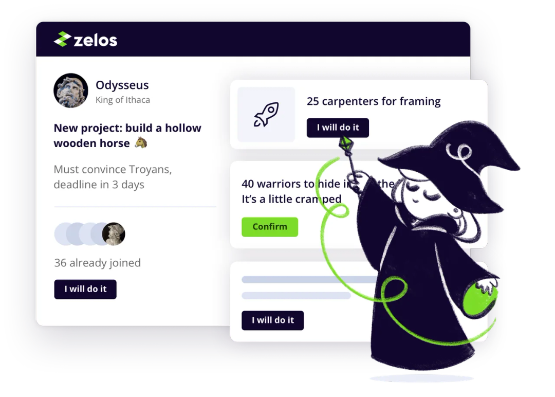 Zelos — Signup app for your team, with chat built in