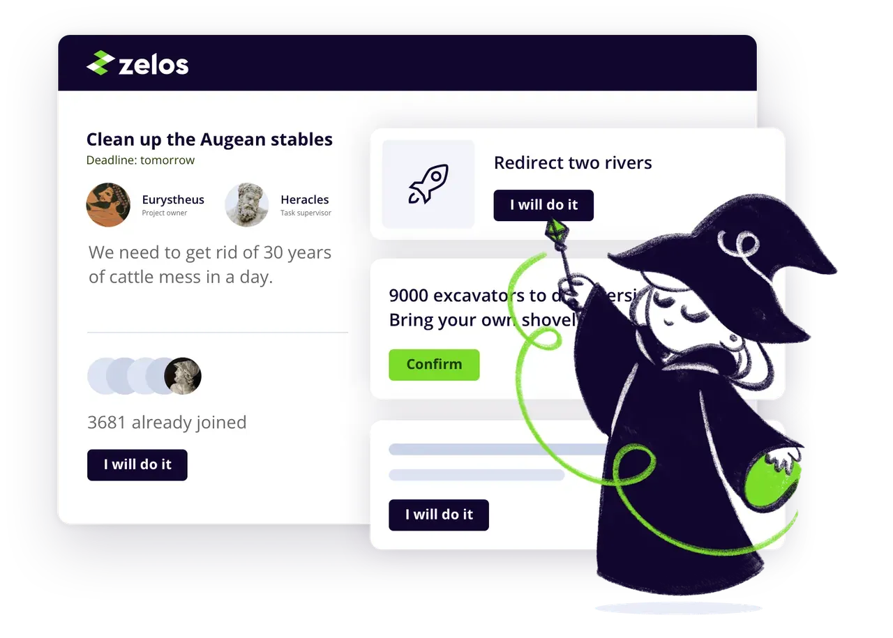Zelos showing grassroots campaign coordination with private supporter workspace